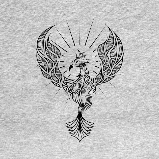 Phoenix Tribal Tattoo Design by Pangea5